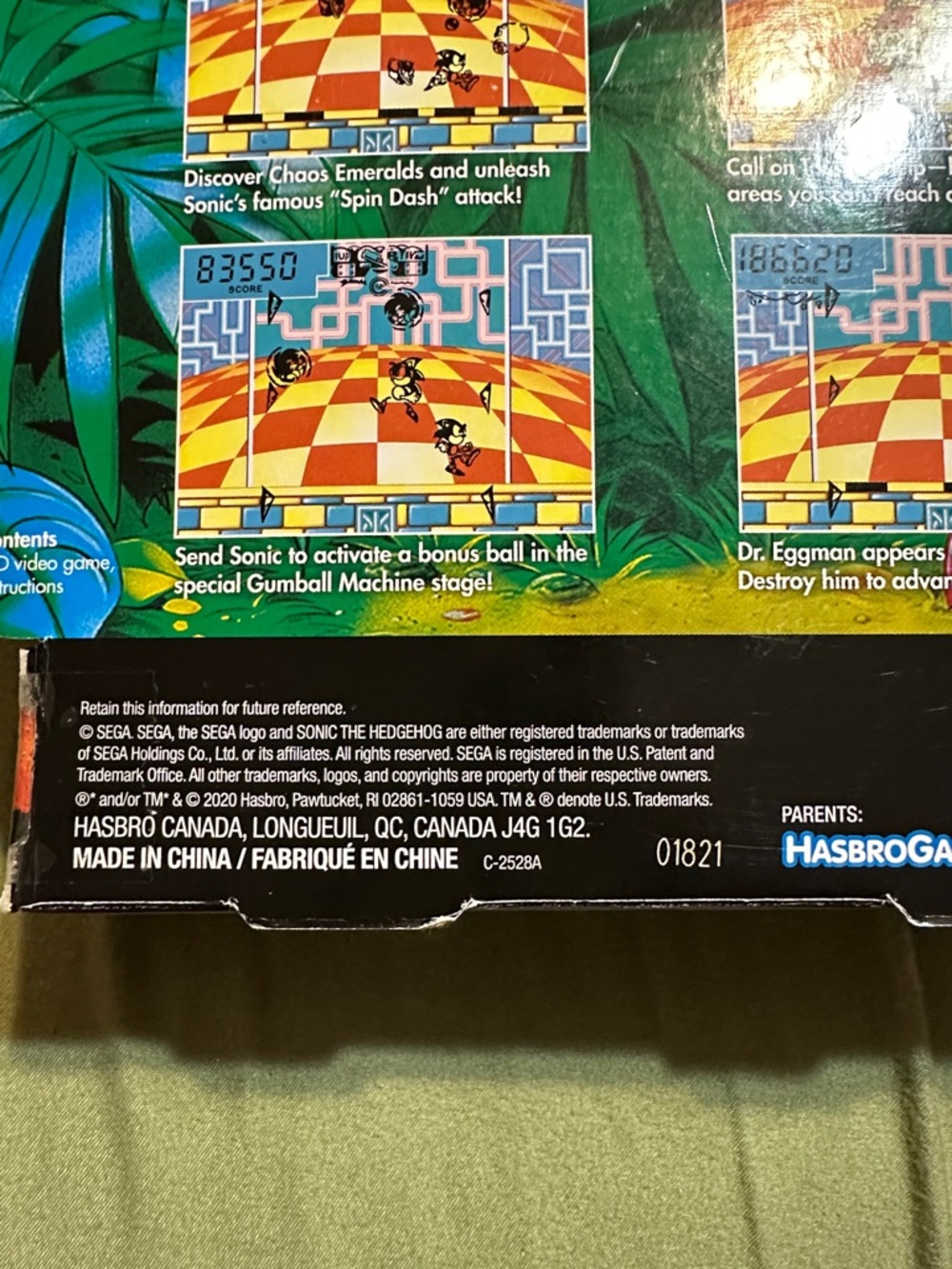 Hasbro Sonic the Hedgehog 3 Handheld Game - White with Blue and Red Controls - Picture 3 of 7